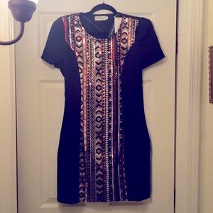 ASOS MADAM RAGE black dress tribal sequin panel